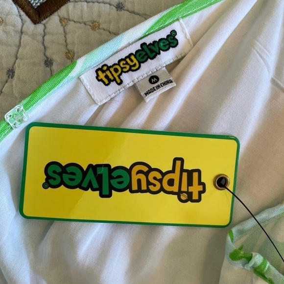 NWT Tipsy Elves Blue Pineapple Fun Summer Romper Spaghetti strap size Medium NEW - Picture 5 of 5